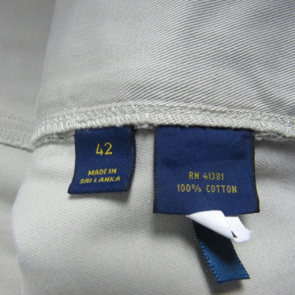 Polo Ralph Lauren Chino Shorts Mens 42 Tan Khaki Excellent Cotton Flat Front